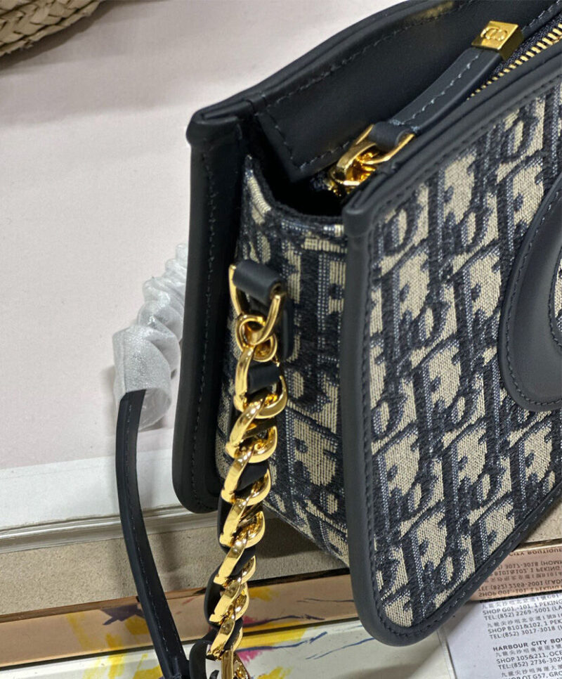 Christian Dior CD Signature Hobo Mini Bag Dark Blue